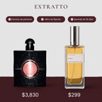 Comparación de precio: Estasi de Extratto frente a Black Opium de Yves Saint Laurent