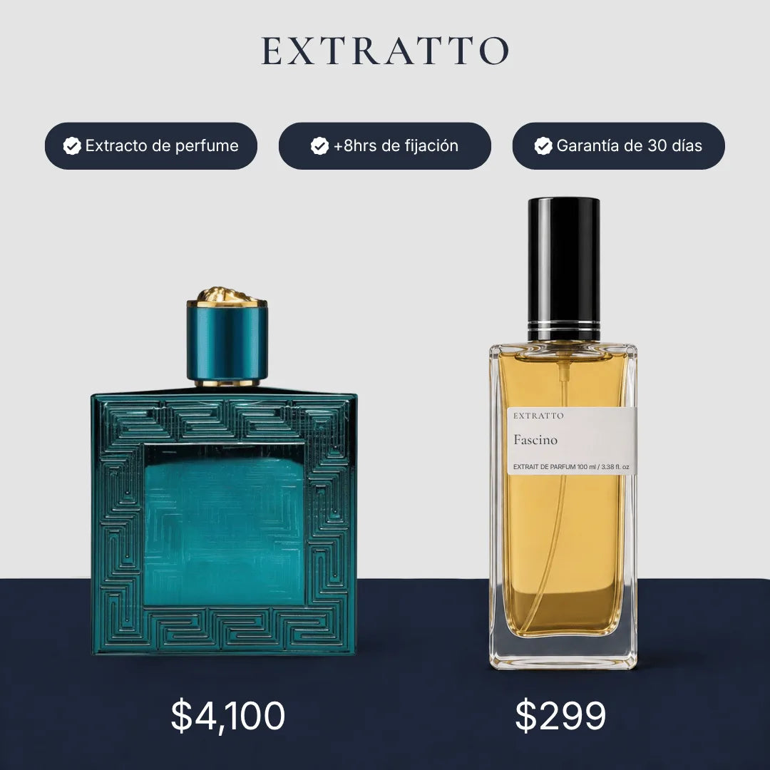 Comparación de precio: Fascino de Extratto frente a Versace Eros