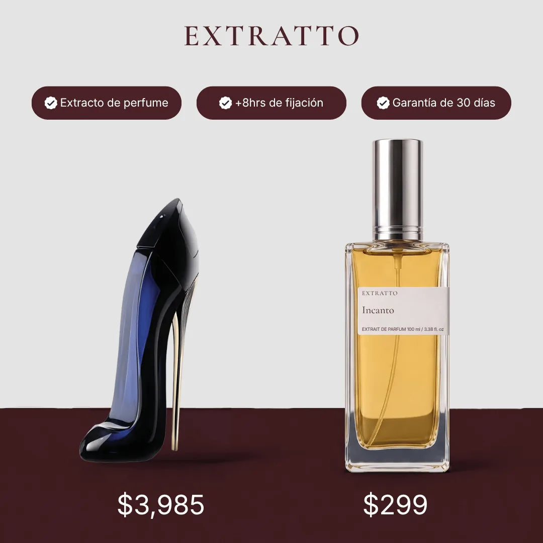 Comparación de precio: Incanto de Extratto frente a Good Girl de Carolina Herrera
