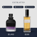 Comparación de precio: Malinconico de Extratto frente a Born in Roma Uomo Purple Melancholia de Valentino