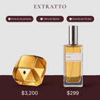Comparación de precio: Miele de Extratto frente a Lady Million de Paco Rabanne
