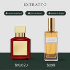 Comparación de precio: Scarlatto Reale de Extratto frente a Baccarat Rouge 540 Extrait