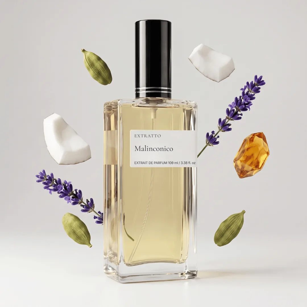 Notas olfativas de Malinconico, perfume inspirado en Born in Roma Uomo Purple Melancholia de Valentino