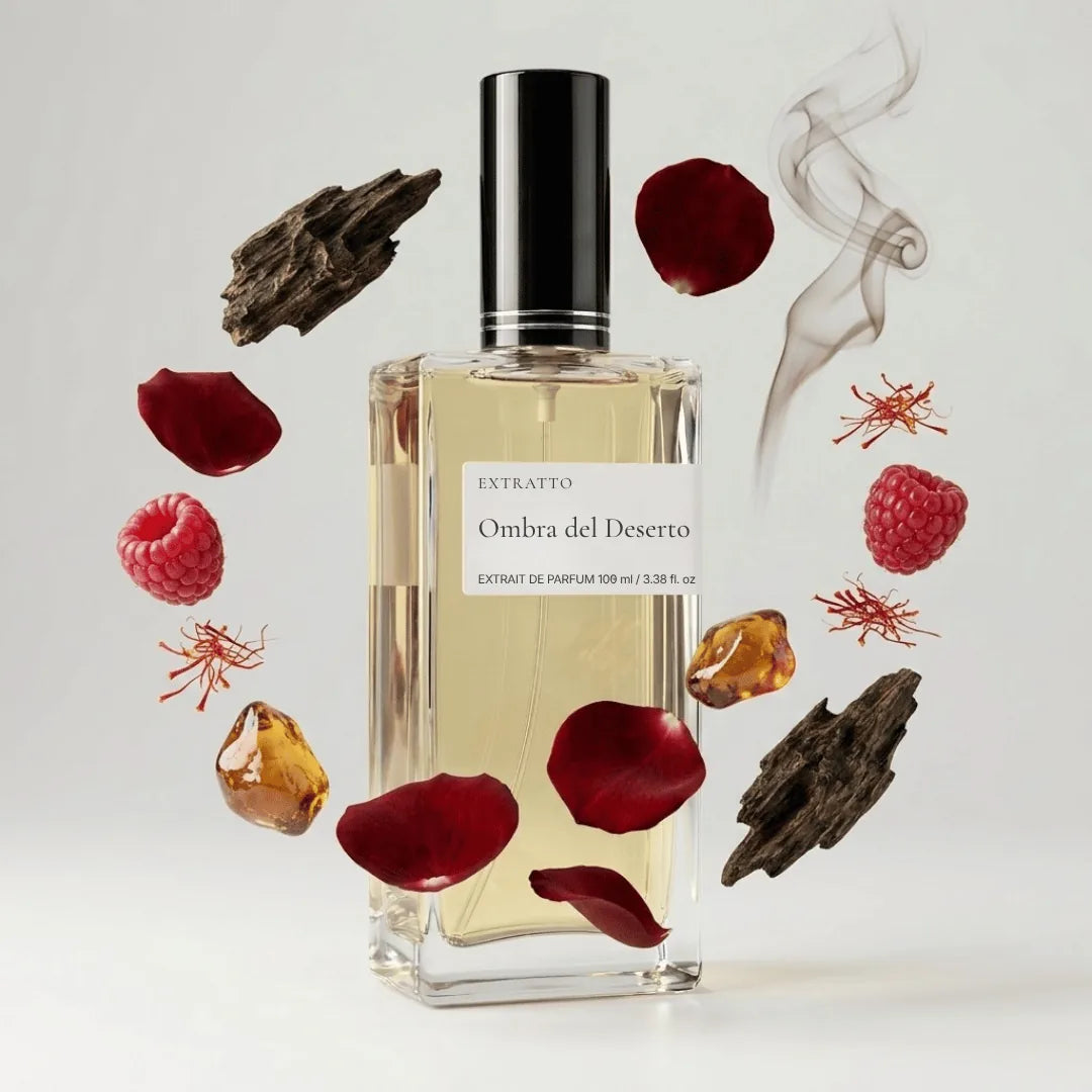 Notas olfativas de Ombra del Deserto, perfume inspirado en Ombre Nomade de Louis Vuitton