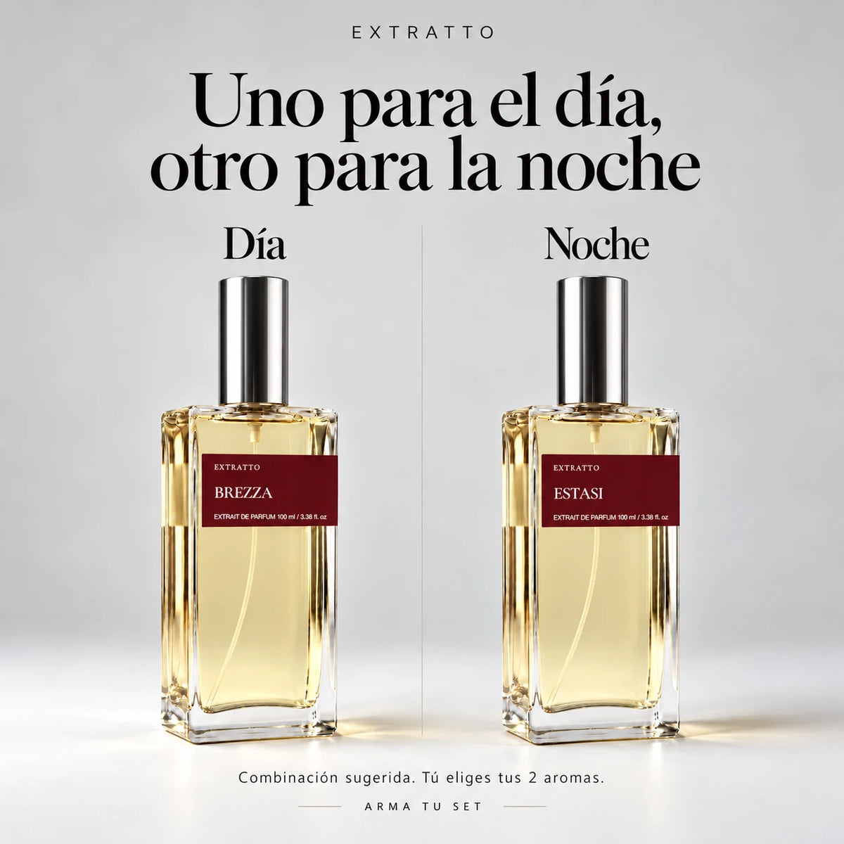Set para ella: un perfume de 100 ml para el día y otro para la noche
