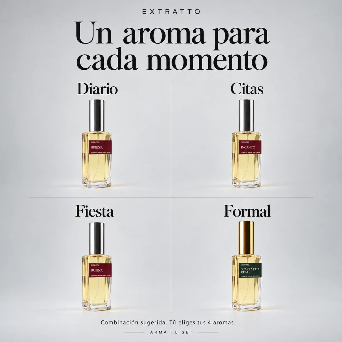 Set para ella: un aroma para diario, citas, fiesta y formal